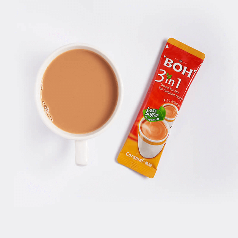 3-in-1 Caramel BOH Tea Less Sugar